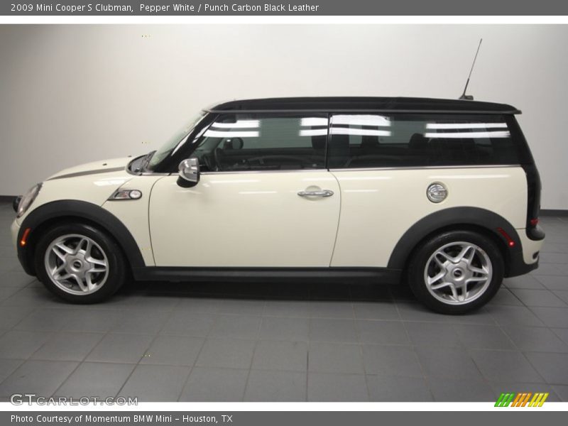 Pepper White / Punch Carbon Black Leather 2009 Mini Cooper S Clubman