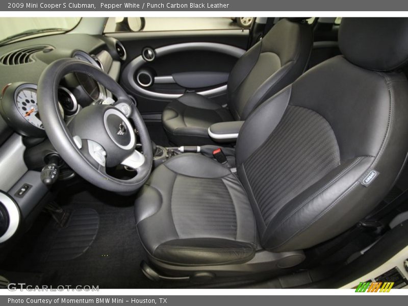 Pepper White / Punch Carbon Black Leather 2009 Mini Cooper S Clubman