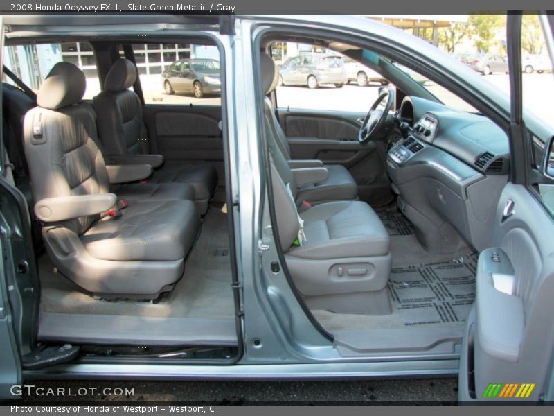 Slate Green Metallic / Gray 2008 Honda Odyssey EX-L