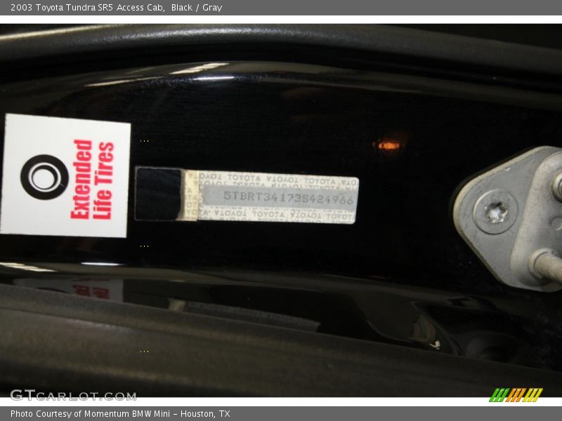 Black / Gray 2003 Toyota Tundra SR5 Access Cab
