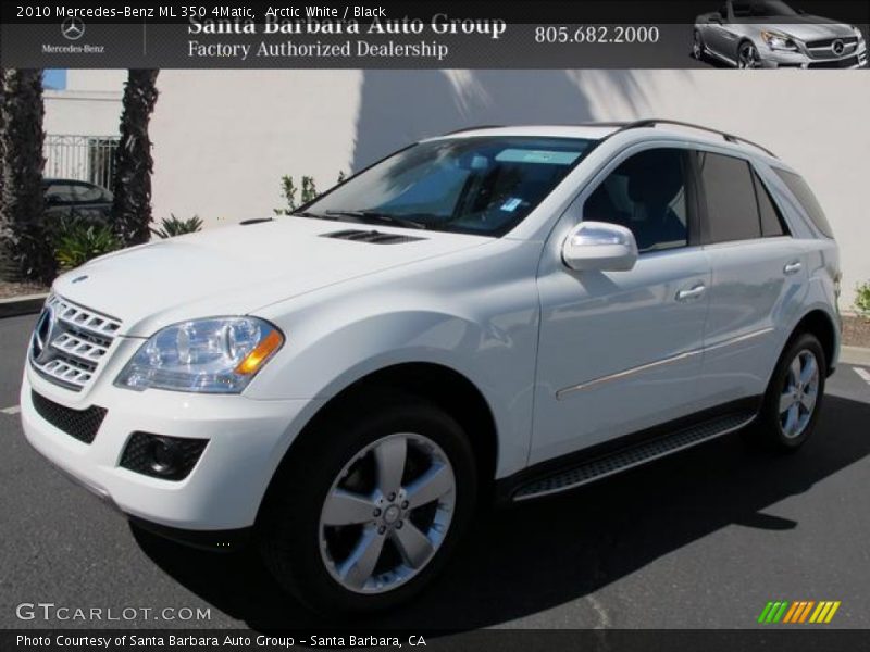 Arctic White / Black 2010 Mercedes-Benz ML 350 4Matic