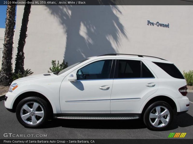 Arctic White / Black 2010 Mercedes-Benz ML 350 4Matic