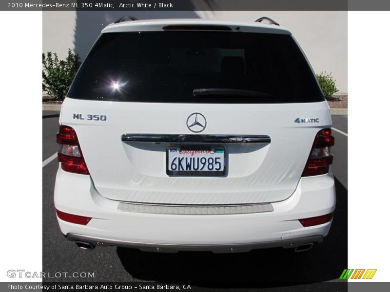Arctic White / Black 2010 Mercedes-Benz ML 350 4Matic