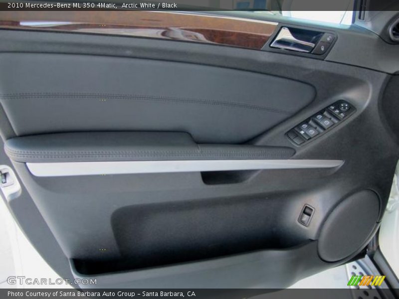 Arctic White / Black 2010 Mercedes-Benz ML 350 4Matic