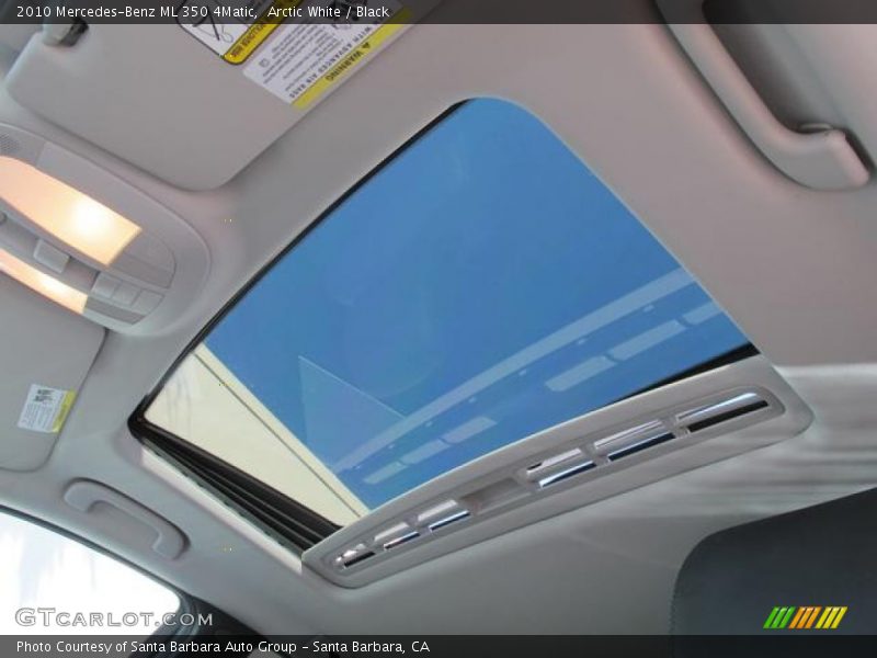 Arctic White / Black 2010 Mercedes-Benz ML 350 4Matic