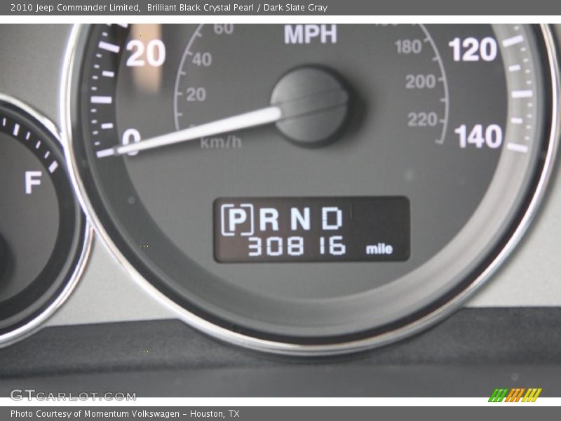Brilliant Black Crystal Pearl / Dark Slate Gray 2010 Jeep Commander Limited