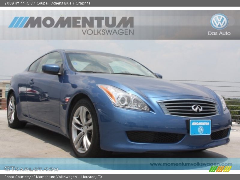 Athens Blue / Graphite 2009 Infiniti G 37 Coupe