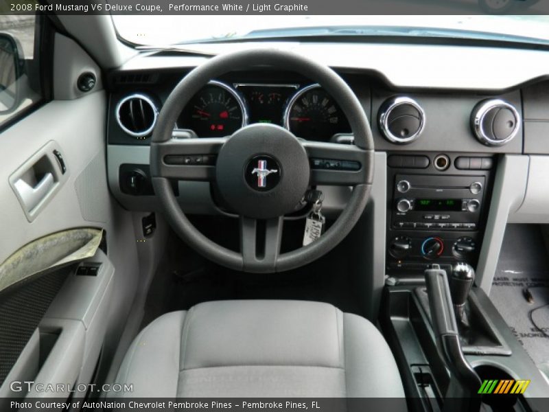 Performance White / Light Graphite 2008 Ford Mustang V6 Deluxe Coupe