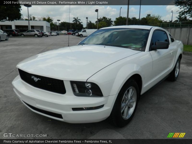 Performance White / Light Graphite 2008 Ford Mustang V6 Deluxe Coupe