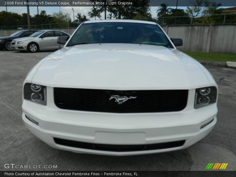 Performance White / Light Graphite 2008 Ford Mustang V6 Deluxe Coupe