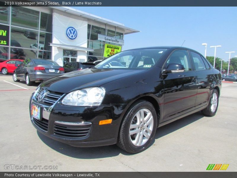 Black / Latte Macchiato 2010 Volkswagen Jetta S Sedan