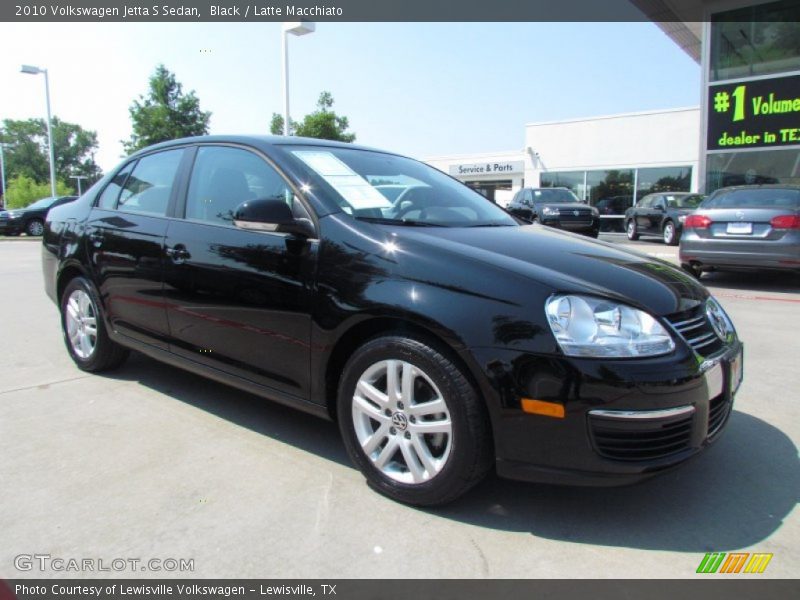 Black / Latte Macchiato 2010 Volkswagen Jetta S Sedan