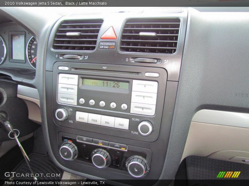 Black / Latte Macchiato 2010 Volkswagen Jetta S Sedan