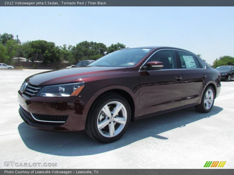 Tornado Red / Titan Black 2012 Volkswagen Jetta S Sedan