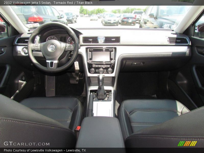 Tornado Red / Titan Black 2012 Volkswagen Jetta S Sedan