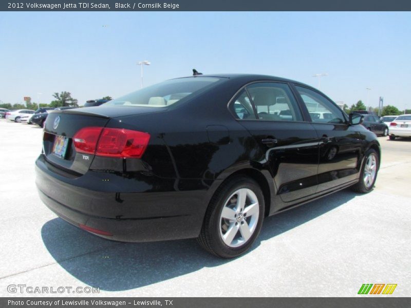 Black / Cornsilk Beige 2012 Volkswagen Jetta TDI Sedan