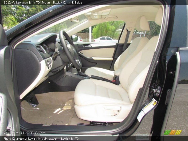 Black / Cornsilk Beige 2012 Volkswagen Jetta TDI Sedan