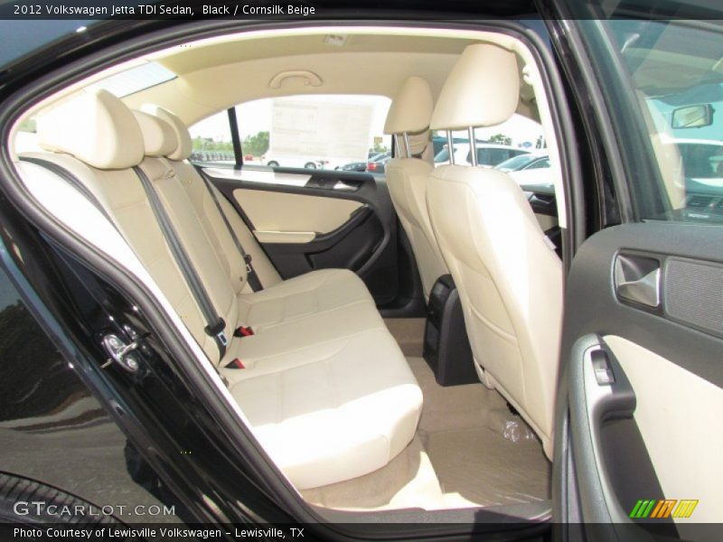 Black / Cornsilk Beige 2012 Volkswagen Jetta TDI Sedan