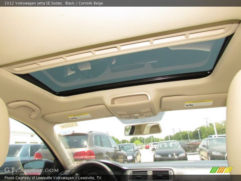 Black / Cornsilk Beige 2012 Volkswagen Jetta SE Sedan