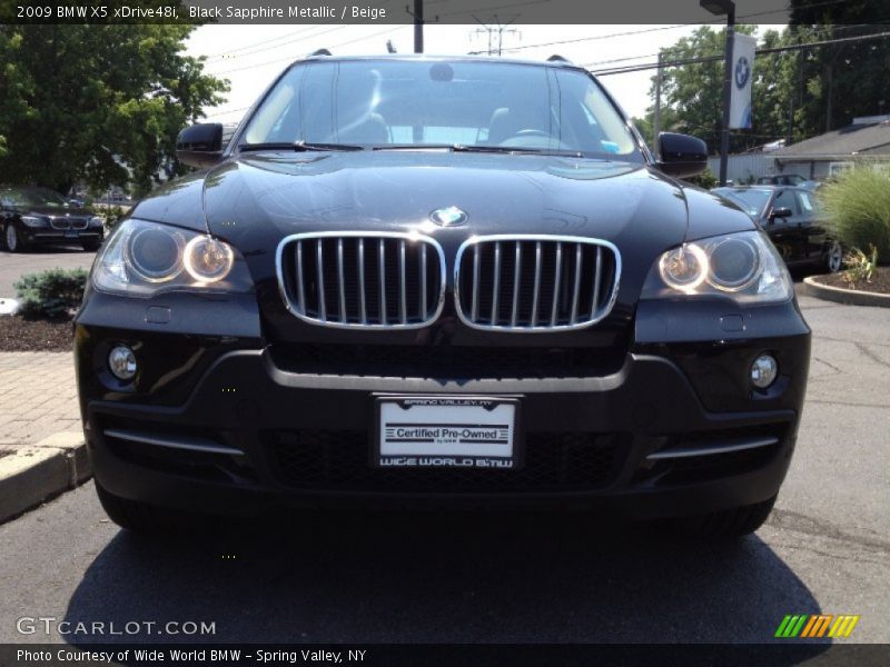 Black Sapphire Metallic / Beige 2009 BMW X5 xDrive48i