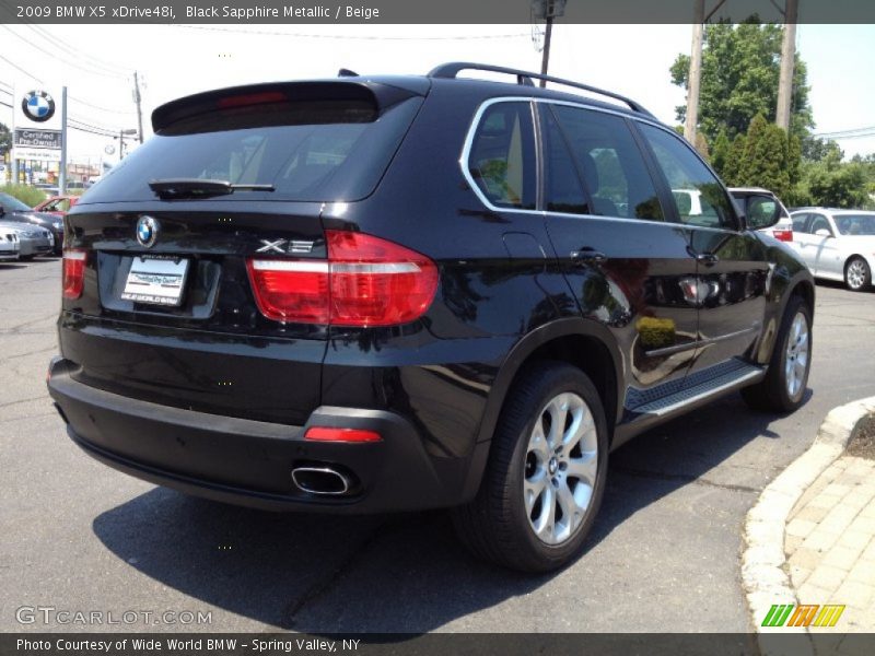 Black Sapphire Metallic / Beige 2009 BMW X5 xDrive48i