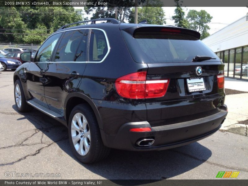 Black Sapphire Metallic / Beige 2009 BMW X5 xDrive48i