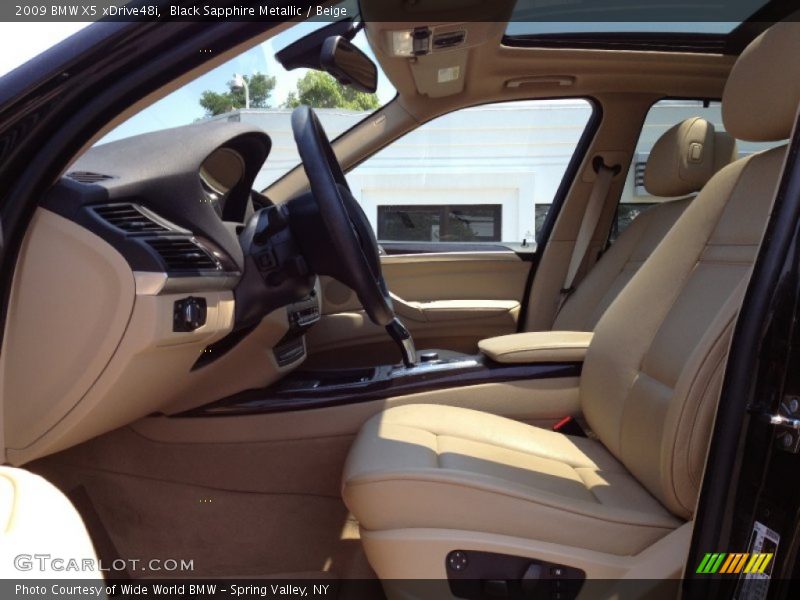 Black Sapphire Metallic / Beige 2009 BMW X5 xDrive48i
