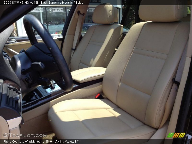 Black Sapphire Metallic / Beige 2009 BMW X5 xDrive48i