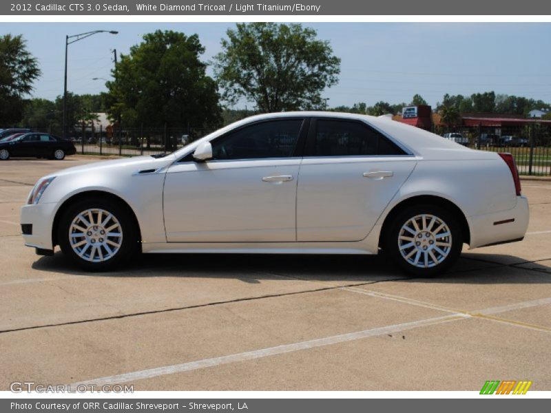 White Diamond Tricoat / Light Titanium/Ebony 2012 Cadillac CTS 3.0 Sedan