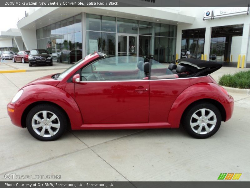 Salsa Red / Black 2008 Volkswagen New Beetle S Convertible