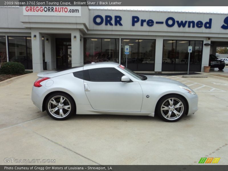 Brilliant Silver / Black Leather 2009 Nissan 370Z Sport Touring Coupe