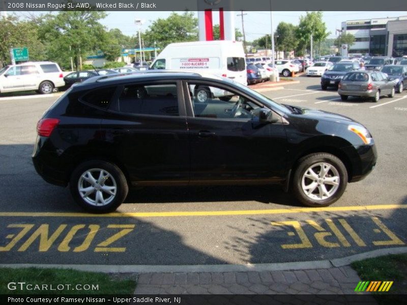 Wicked Black / Black 2008 Nissan Rogue SL AWD