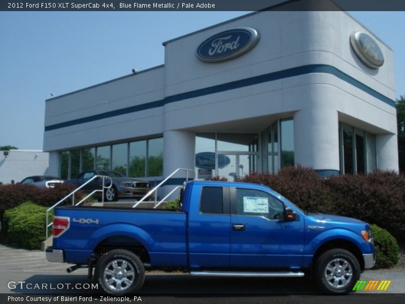 Blue Flame Metallic / Pale Adobe 2012 Ford F150 XLT SuperCab 4x4