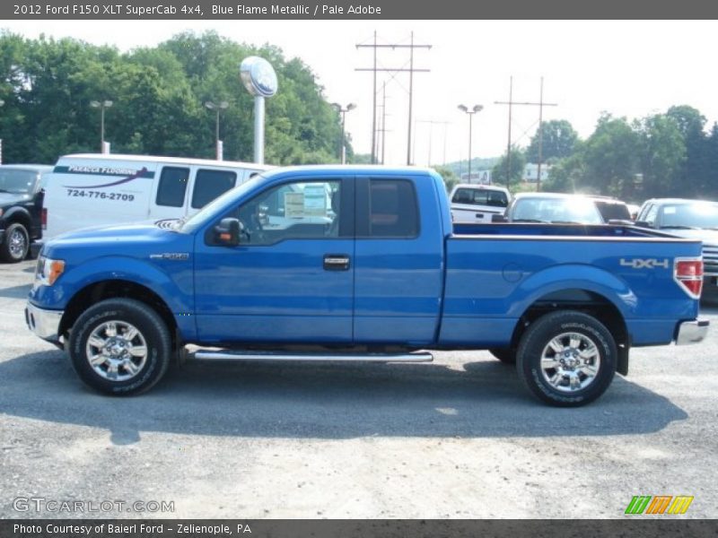 Blue Flame Metallic / Pale Adobe 2012 Ford F150 XLT SuperCab 4x4