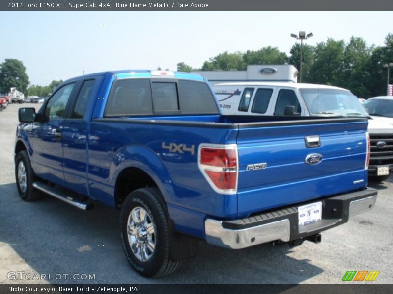 Blue Flame Metallic / Pale Adobe 2012 Ford F150 XLT SuperCab 4x4