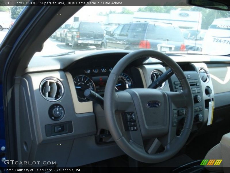 Blue Flame Metallic / Pale Adobe 2012 Ford F150 XLT SuperCab 4x4