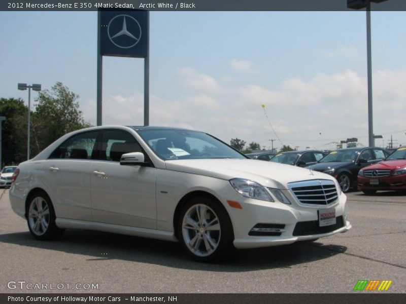 Arctic White / Black 2012 Mercedes-Benz E 350 4Matic Sedan