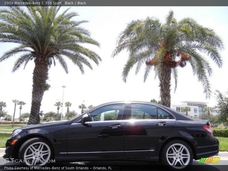Black / Black 2009 Mercedes-Benz C 350 Sport