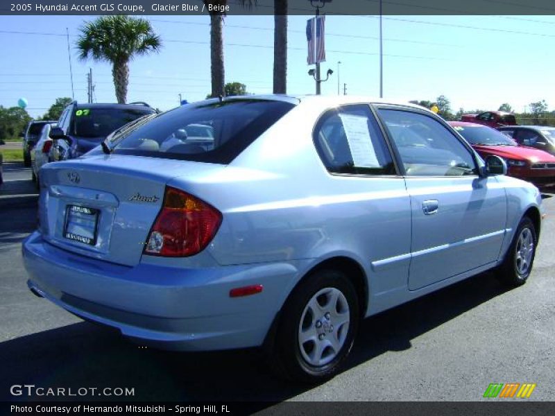Glacier Blue / Beige 2005 Hyundai Accent GLS Coupe