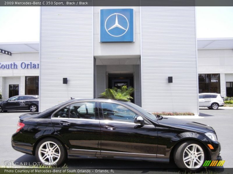 Black / Black 2009 Mercedes-Benz C 350 Sport