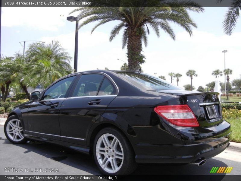 Black / Black 2009 Mercedes-Benz C 350 Sport