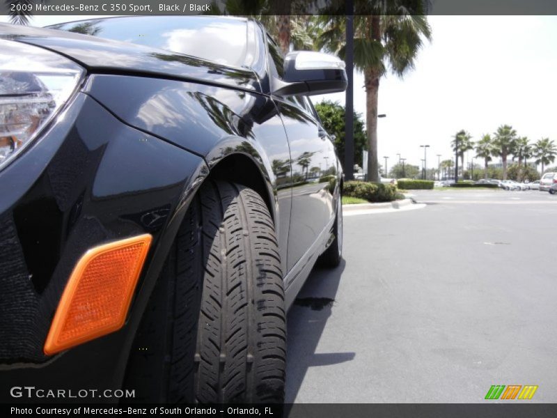 Black / Black 2009 Mercedes-Benz C 350 Sport