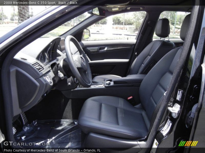 Black / Black 2009 Mercedes-Benz C 350 Sport