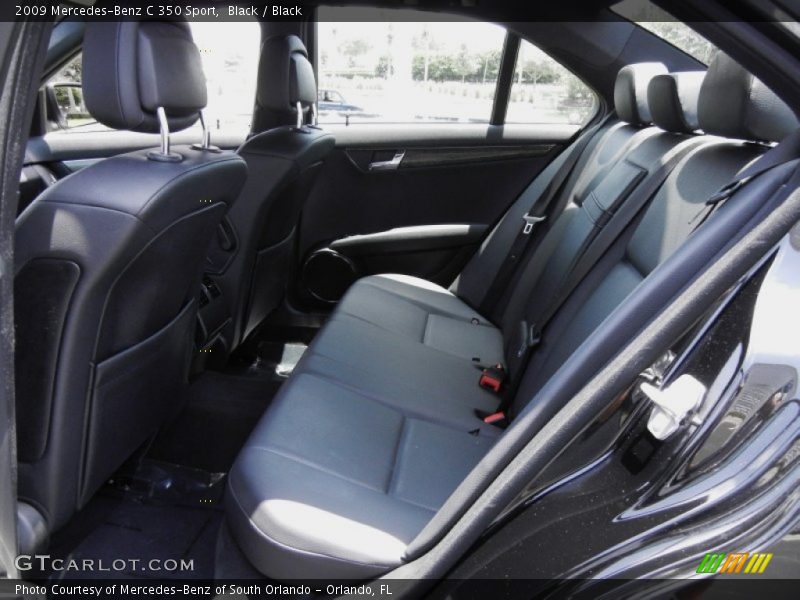 Black / Black 2009 Mercedes-Benz C 350 Sport