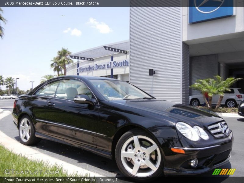 Black / Stone 2009 Mercedes-Benz CLK 350 Coupe