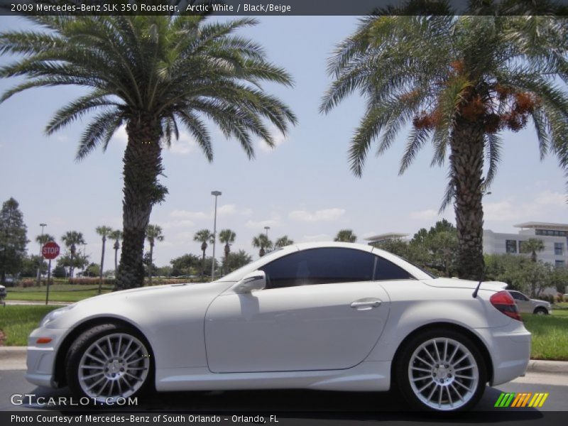 Arctic White / Black/Beige 2009 Mercedes-Benz SLK 350 Roadster