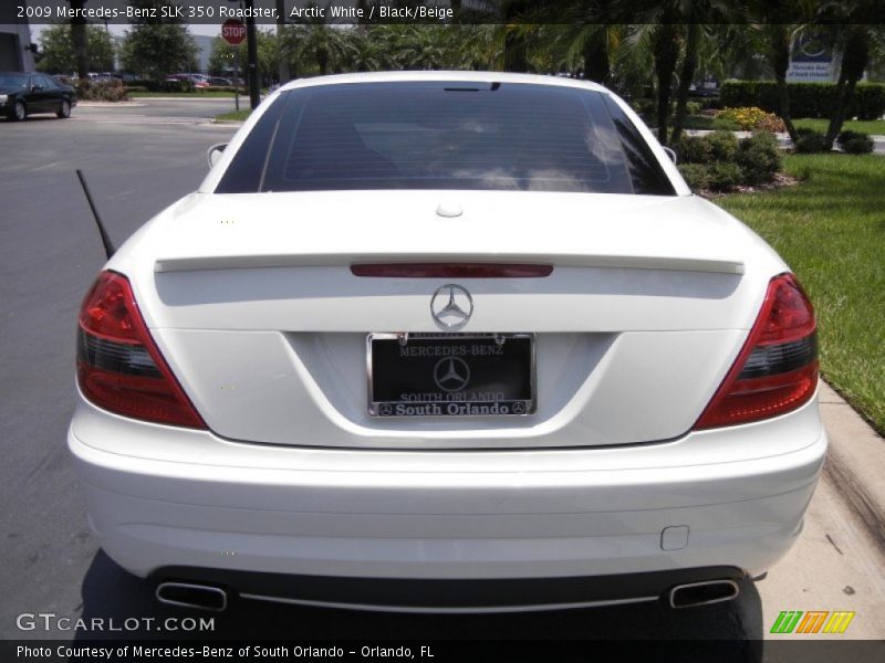 Arctic White / Black/Beige 2009 Mercedes-Benz SLK 350 Roadster