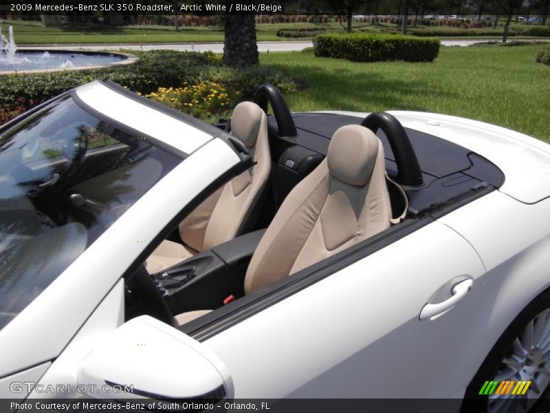 Arctic White / Black/Beige 2009 Mercedes-Benz SLK 350 Roadster
