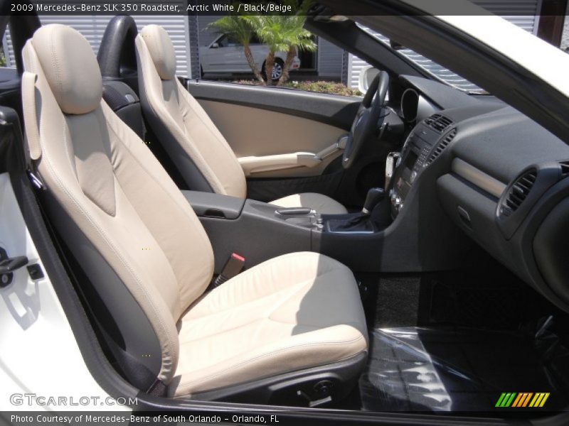 Arctic White / Black/Beige 2009 Mercedes-Benz SLK 350 Roadster