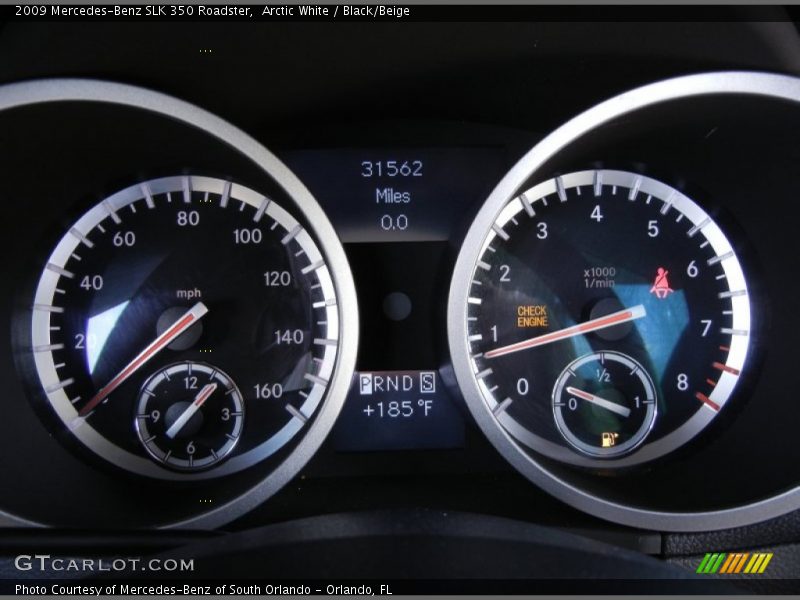 Arctic White / Black/Beige 2009 Mercedes-Benz SLK 350 Roadster